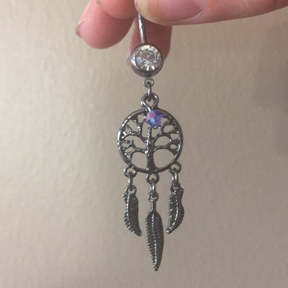 Tree of life belly ring